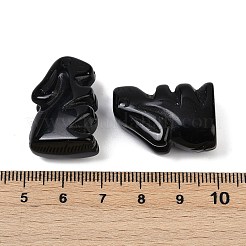 Украшения для выставки кроликов из натурального обсидиана&nbsp;G-R007-02D