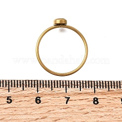 304 Edelstahl Fingerring Strass Fassungen&nbsp;STAS-H237-01A-G