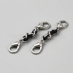 Черный кожаный сплав pu цепи удлинители ремня кошелька для изготовления кошелька&nbsp;FIND-WH20026-019A