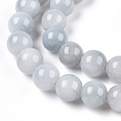 Нити из натуральных окрашенных желтых нефритовых бусин&nbsp;G-R271-6mm-YXS18-01