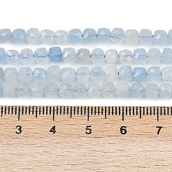 Природные Аквамарин бисер нитей G-L625-B02-4x4mm