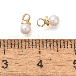 Подвески из искусственного жемчуга из латуни и АБС KK-B121-01G