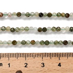 Нити бусин из натурального зеленого рутилированного кварца&nbsp;LS-G-RM2025-A14-3mm-A