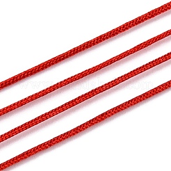 ナイロンチャイナノットコード  ジュエリー製作やマクラメ工芸用の編み紐  レッド  0.6mm  40 m /ロール&nbsp;NWIR-C003-01B-24