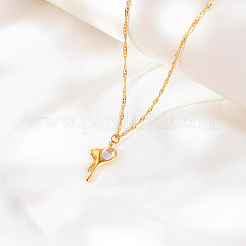 Collares con colgante de corazón fundido de acero inoxidable 304 para mujer&nbsp;RZ4210