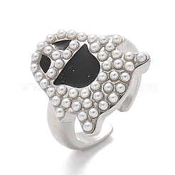 Кольца-манжеты из латуни с эмалью для женщин RJEW-B117-02P