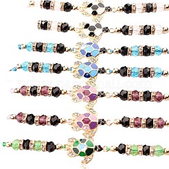 6шт. браслеты из сплава с эмалью в виде черепахи&nbsp;FS-WG462BE-01