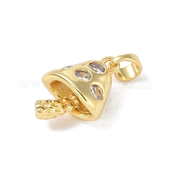 Латунные микропаве прозрачные подвески с фианитом KK-P273-06G