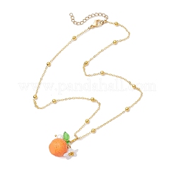 Collane con ciondolo di frutta in resina&nbsp;NJEW-JN05204-06