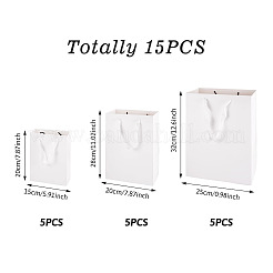 15 шт. 3 размера прямоугольные бумажные подарочные сумки для хранения с ручкой&nbsp;ABAG-TA0001-73A