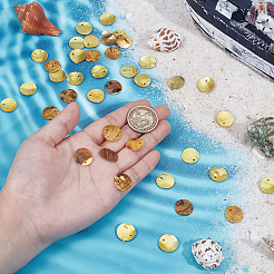 160 шт. подвески из окрашенной натуральной ракушки акойя&nbsp;SHEL-BC0001-042