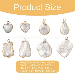 2 шт. подвески из натурального барочного жемчуга Кеши&nbsp;PEAR-YW0001-11