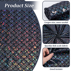 1 m Spandex-Stoff mit Fischschuppenmuster&nbsp;DIY-CY0003-51A