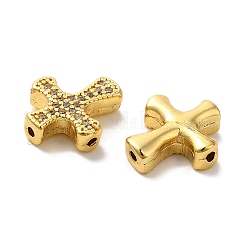 Латунные микро проложить кубического циркония бусы KK-C072-08G