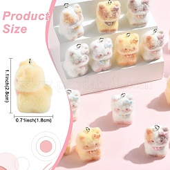 Подвески из непрозрачной смолы в форме кошки&nbsp;RESI-YWC0002-04F