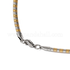 4 mm zweifarbige flache Schlangenketten aus Edelstahl 304&nbsp;MAK-Z004-04GP