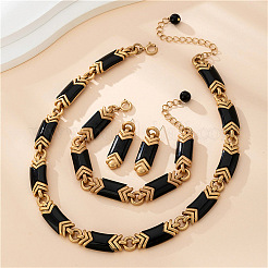 Прямоугольные ожерелья из сплава акрила&nbsp;FS-WGA157C-01