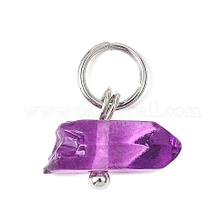 Подвески из окрашенного натурального кварцевого кристалла&nbsp;PALLOY-JF04581-01