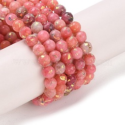 Собранные нити бусин из натурального доломита и синтетического опала G-Q017-G06-01E-1