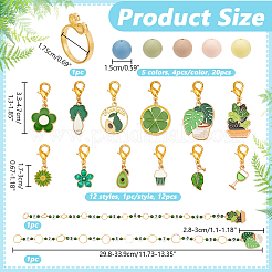 Тема зеленых растений наборы инструментов для вязания своими руками HJEW-NB00149