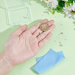 2 пара сережек-гвоздиков из стерлингового серебра с двумя оправами STER-BC0002-89B