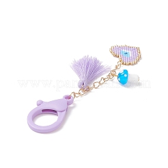 Сердце ручной работы ткацкий станок узор бисер кулон украшения HJEW-MZ00009