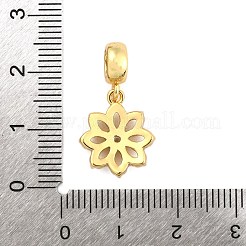 Латунные микропаве прозрачные кубические цирконии цветы европейские подвески шармы&nbsp;KK-Z110-01G
