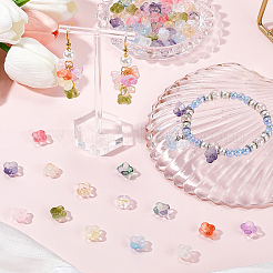 112шт 14 цвета прозрачные бусины лэмпворк ручной работы&nbsp;LAMP-SC0001-32