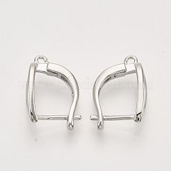 Латунные серьги-кольца с застежкой сзади KK-T048-020P-NF