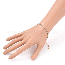 Braccialetti con perline di vetro placcate sfaccettate&nbsp;BJEW-JB05693-02