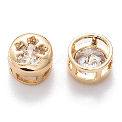 Настоящие 18-каратные позолоченные многожильные звенья из латуни с инкрустацией из кубического циркония KK-A154-01G-E