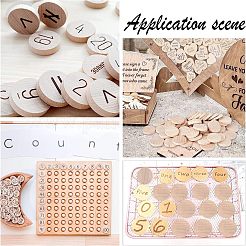 Cabochons en bois de peuplier naturel non fini&nbsp;WOOD-NB0001-94