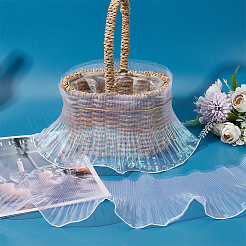 Градиент 5 ярд цветная органза плиссированная лента OCOR-GF0002-19