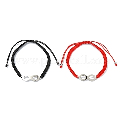2 Stück Infinity 201 Edelstahl-Gliederarmband&nbsp;BJEW-JB13789