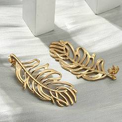Pendientes de acero inoxidable 304 con hoja hueca&nbsp;EJEW-D353-02G