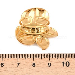 Открытые кольца-манжеты в виде цветка из нержавеющей стали 304&nbsp;RJEW-Z137-04G