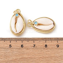 Подвески из натуральной каури KK-C143-40B-G