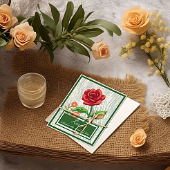 2 Stück Stanzschablonen aus Kohlenstoffstahl mit Blumenmotiv in 2 Stilen.&nbsp;DIY-WH0309-3123
