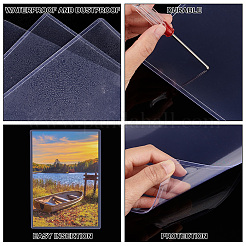 А4 пластиковый держатель для визитных карточек из ПВХ&nbsp;LS-AJEW-WH0083-70D