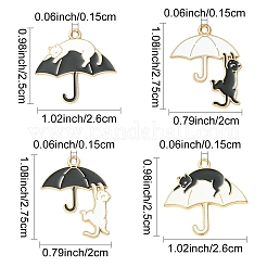 12шт 4 стиля подвески из сплава с эмалью&nbsp;ENAM-YW0006-12