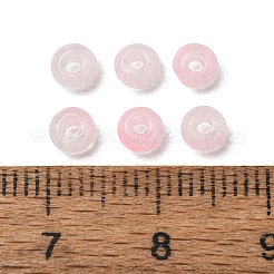 ペイントガラスビーズを焼く  模造キャットアイ  ロンデル  ツートン  ピンク  4x2.5mm  穴：1.4mm  約14285個/1000g&nbsp;GL-CBA5BF9-06D