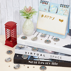 12 комплект заклепок из сплава и имитации бирюзы FIND-GF0004-24