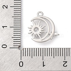 Breloques en laiton avec zircone cubique de micro pave&nbsp;KK-D371-04D-P