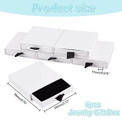 Картонные бумажные коробки для бижутерии с губкой внутри&nbsp;LS-FIND-WH0199-43C