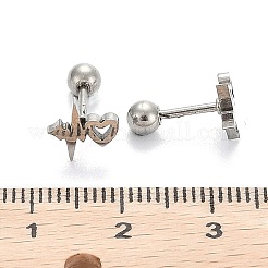 Серьги-штанги для хрящей из нержавеющей стали 201 EJEW-R147-40