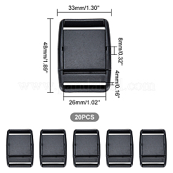 20 шт. пластиковая быстроразъемная пряжка контурной формы сбоку KY-NB0001-45
