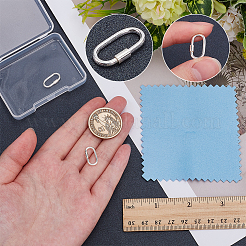 2 шт. 925 застежки-карабина из стерлингового серебра STER-ME0001-36