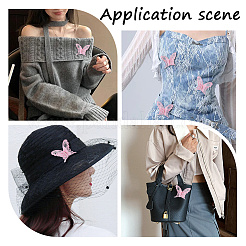 30 шт. аппликации из полиэстерового кружева в виде бабочек DIY-CY0001-65A