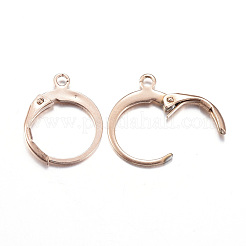 Фурнитура для сережек с застежкой-рычагом из нержавеющей стали 304 с ионным покрытием (IP)&nbsp;X-STAS-D167-55RG