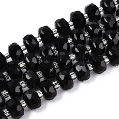 Натуральные бусины из черного оникса (окрашенные и нагретые) G-T144-A01-02